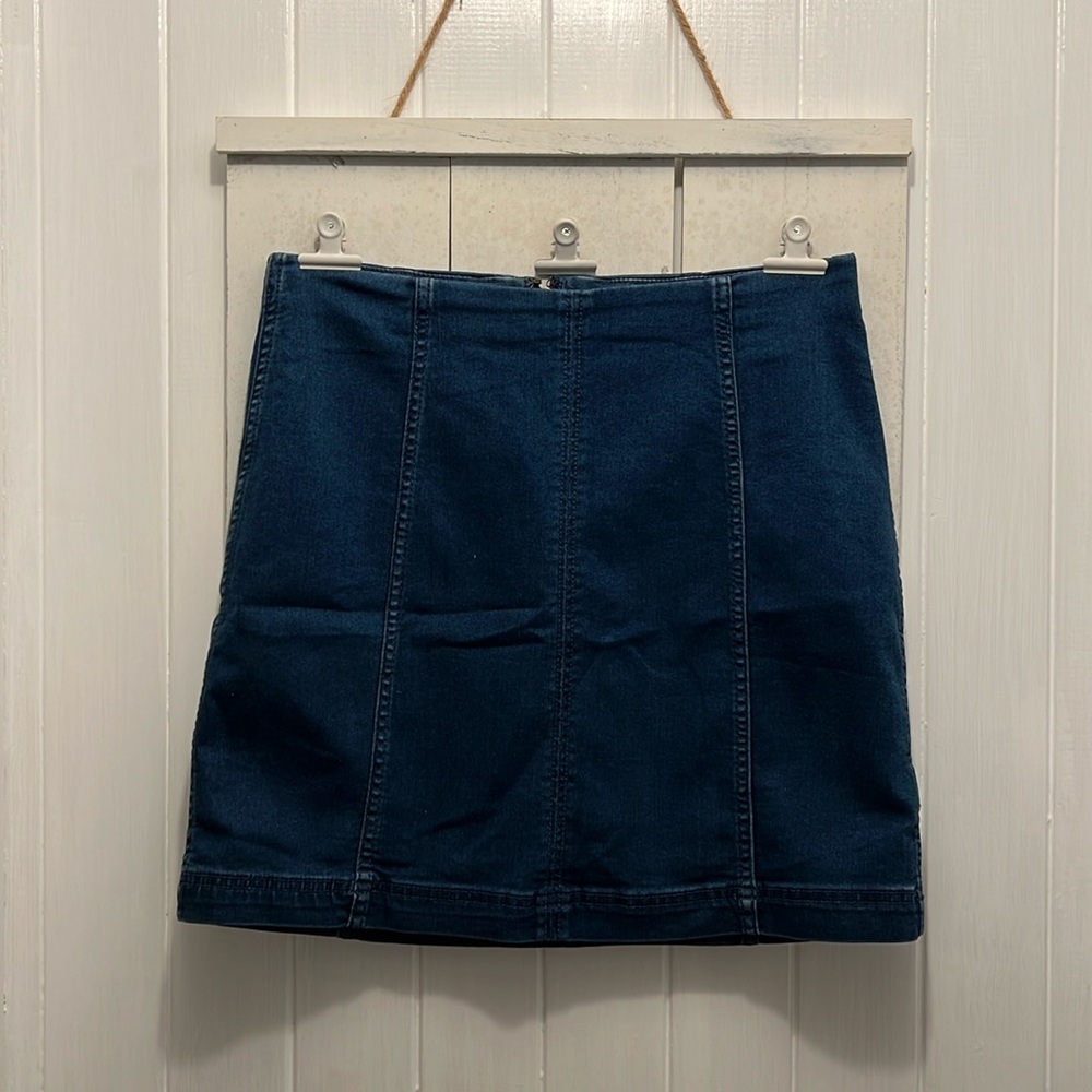 Free People Jean Skirt